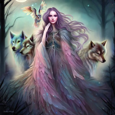 Mystical Woodland by Andrea Hrnjak framed canvas print