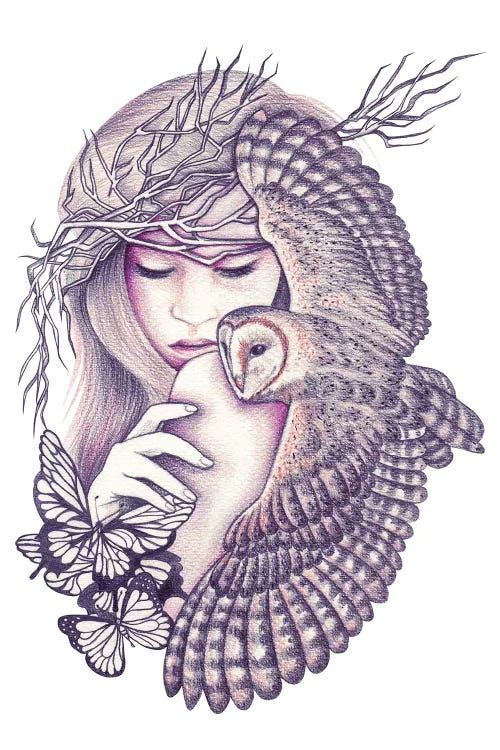 Owl Spirit by Andrea Hrnjak wall art