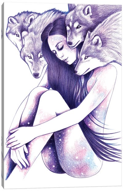 Raised By Wolves Canvas Art Print - Andrea Hrnjak
