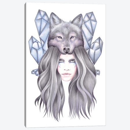 She Wolf Canvas Print #AHR35} by Andrea Hrnjak Canvas Art