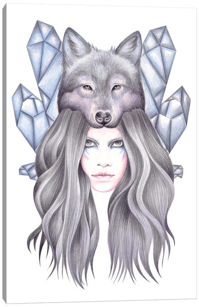 She Wolf Canvas Art Print - Wolf Art