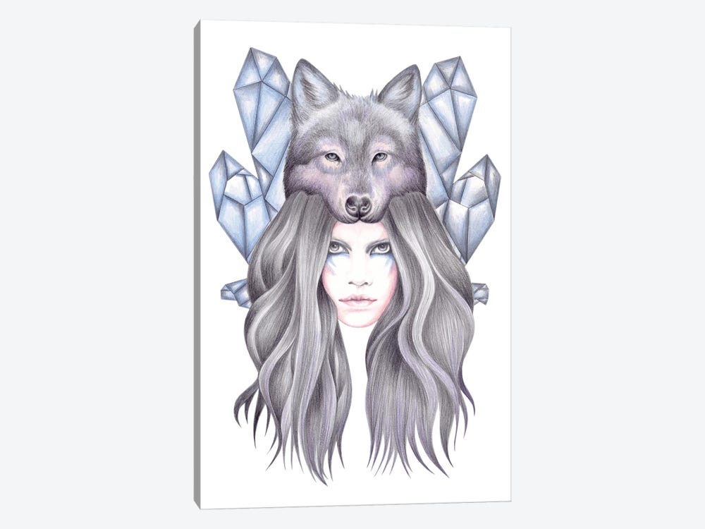She Wolf by Andrea Hrnjak 1-piece Canvas Print