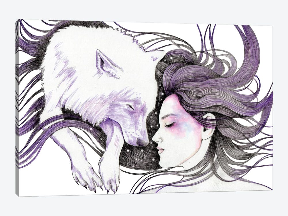 Sleep Like Wolves by Andrea Hrnjak 1-piece Canvas Print