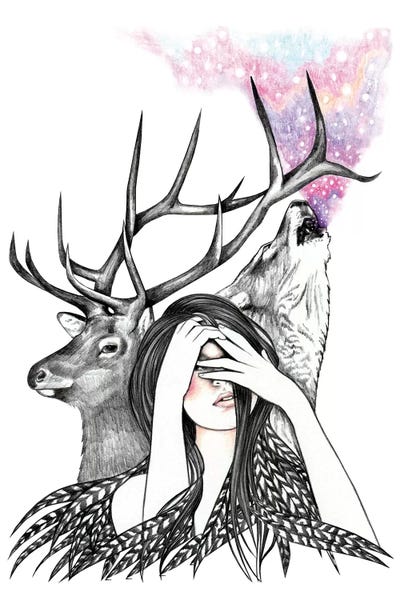 Starlight by Andrea Hrnjak framed canvas print