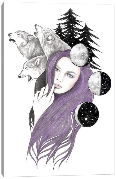Three Moons Canvas Art Print - Andrea Hrnjak
