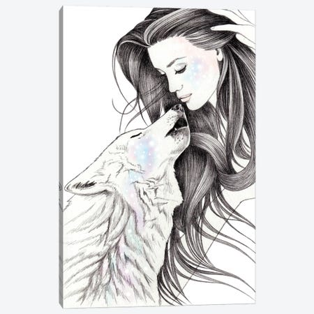 Witch Wolf Canvas Print #AHR45} by Andrea Hrnjak Canvas Art Print