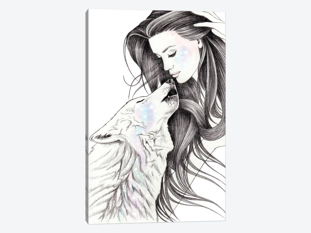 Witch Wolf by Andrea Hrnjak 1-piece Canvas Art