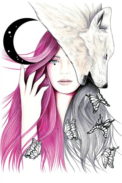 Wolves: Wolf Butterfly by Andrea Hrnjak