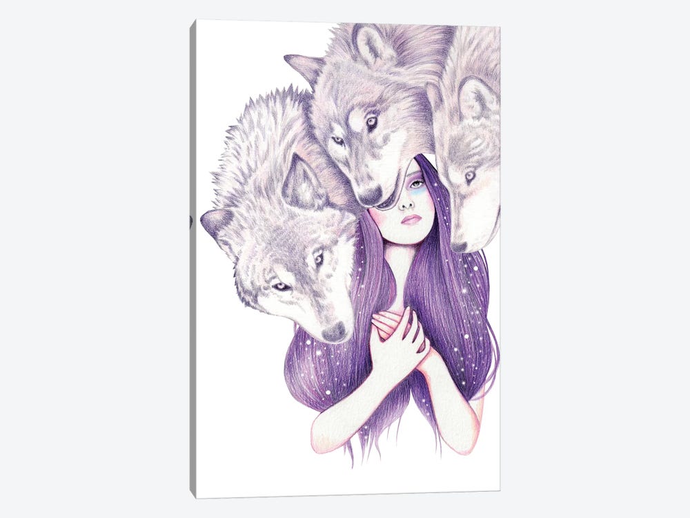 Wolf Pack by Andrea Hrnjak 1-piece Canvas Art