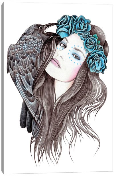 Blue Moon Canvas Art Print - Andrea Hrnjak