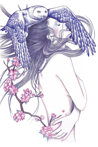 Blue Wind  by Andrea Hrnjak framed canvas print