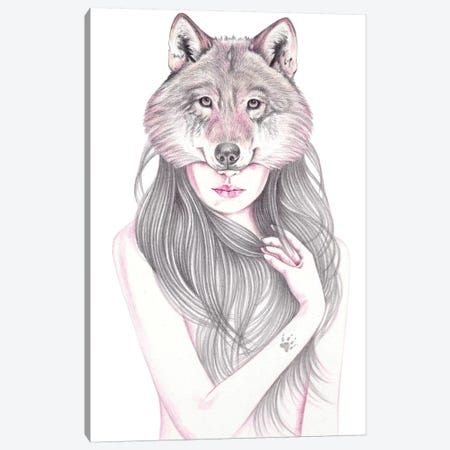 Wolfheart Canvas Print #AHR50} by Andrea Hrnjak Canvas Print