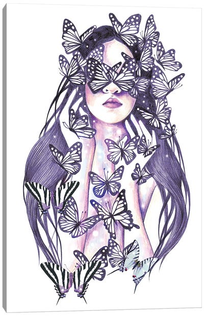 Lady Butterfly Canvas Art Print - Andrea Hrnjak