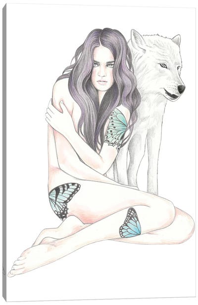 She Wolf II Canvas Art Print - Andrea Hrnjak