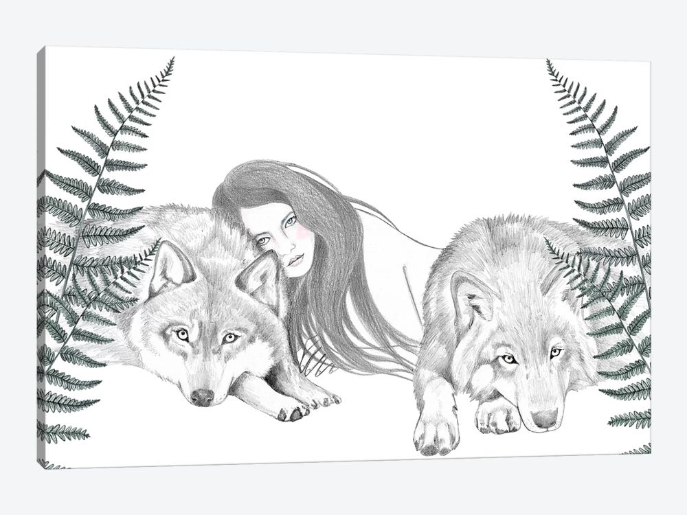 Wolf Pack II by Andrea Hrnjak 1-piece Canvas Art Print
