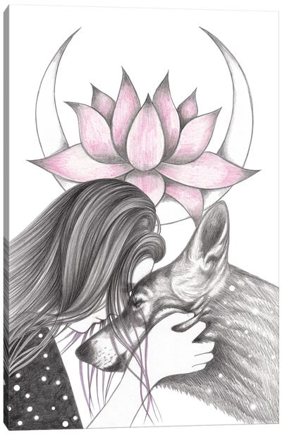 Lotus Canvas Art Print - Wolf Art