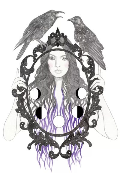 Magic Mirror by Andrea Hrnjak framed canvas print