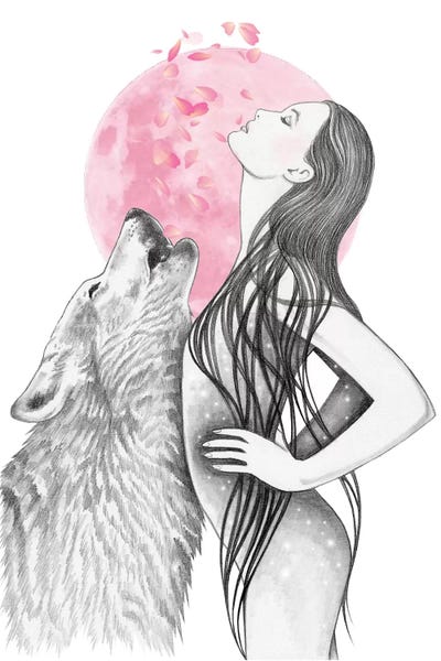 Wolves: Pink Moon by Andrea Hrnjak