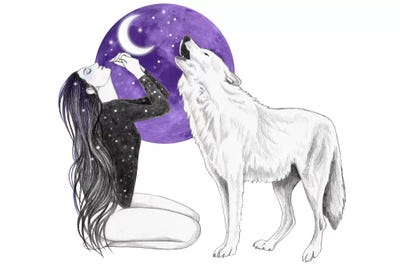 Take Me To The Moon by Andrea Hrnjak framed canvas print