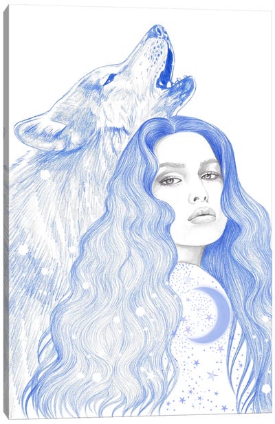 Blue Star Canvas Art Print - Andrea Hrnjak