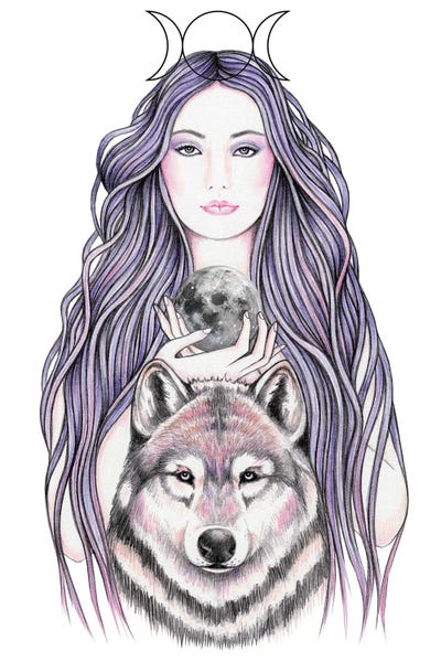 Mystic Moonlight by Andrea Hrnjak framed canvas print