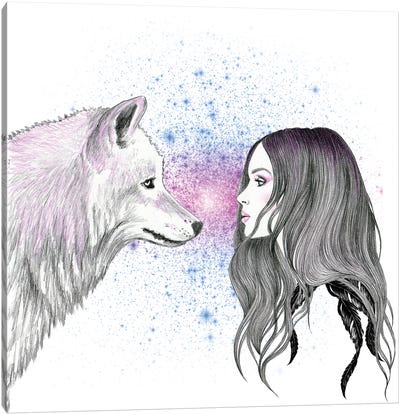 Magic Love Canvas Art Print - Wolf Art