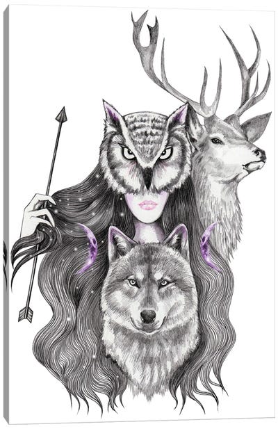 Artemis Canvas Art Print - Wolf Art