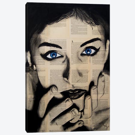 Blue Eyes Girl Canvas Print #AHS10} by Ahmad Shariff Canvas Art