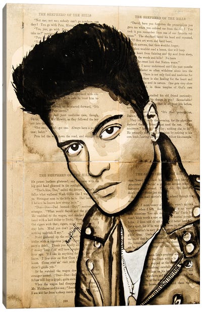 Bruno Canvas Art Print - Bruno Mars