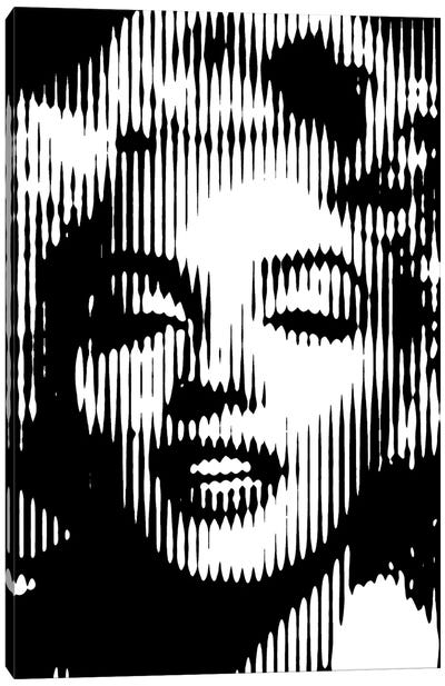 Marilyn Monroe II Canvas Art Print - Black & White Pop Culture Art