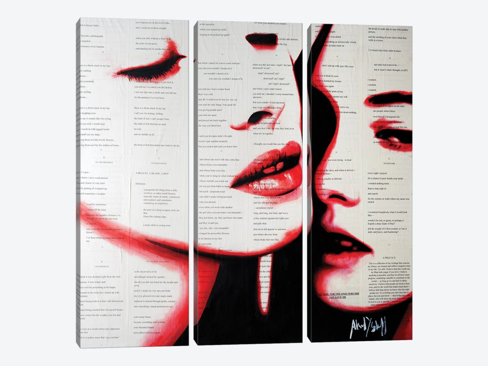 Kiss Of Depth by Ahmad Shariff 3-piece Canvas Wall Art