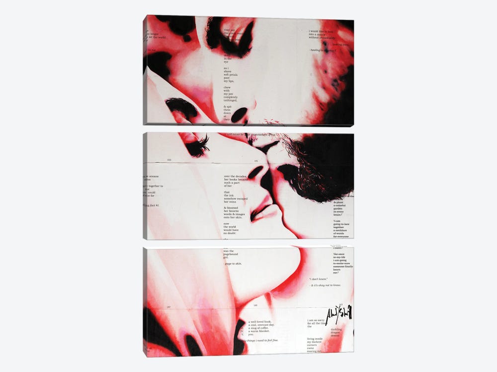 Kiss Of Devotion by Ahmad Shariff 3-piece Art Print