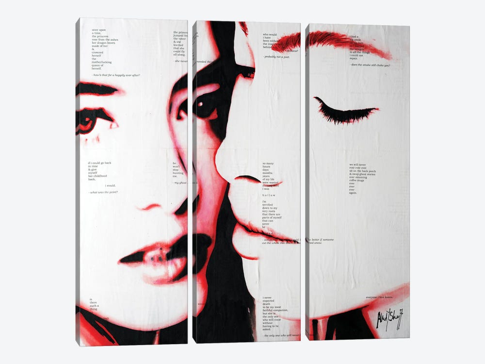 Kiss Of Life by Ahmad Shariff 3-piece Canvas Print