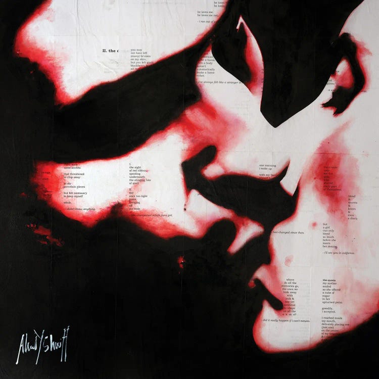 Kiss Of Love by Ahmad Shariff wall art