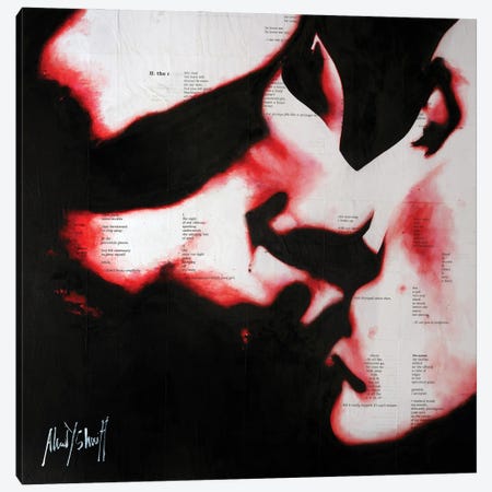 Kiss Of Love Canvas Print #AHS165} by Ahmad Shariff Canvas Art
