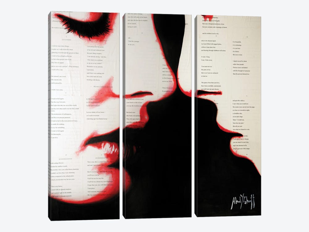 Kiss Of Understanding by Ahmad Shariff 3-piece Art Print