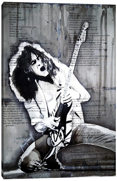 Eddie Van Halen Canvas Art Print - Best Selling Pop Culture Art