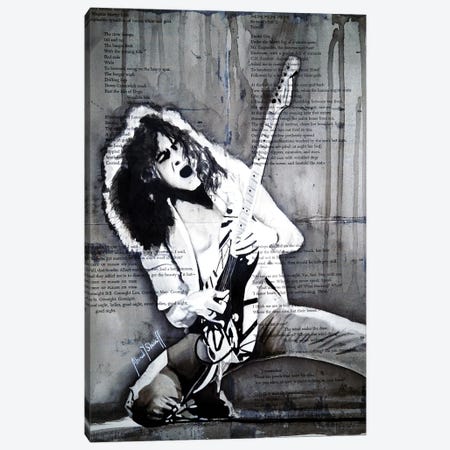 Eddie Van Halen Canvas Print #AHS17} by Ahmad Shariff Canvas Art Print