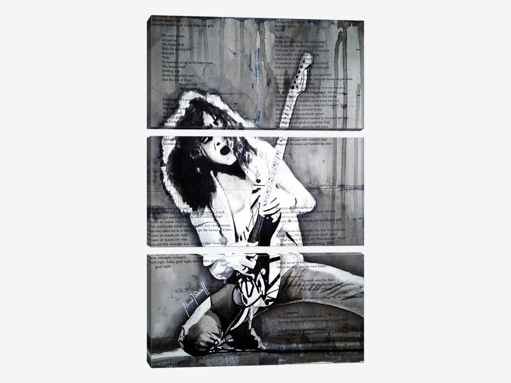 Eddie Van Halen by Ahmad Shariff 3-piece Canvas Wall Art