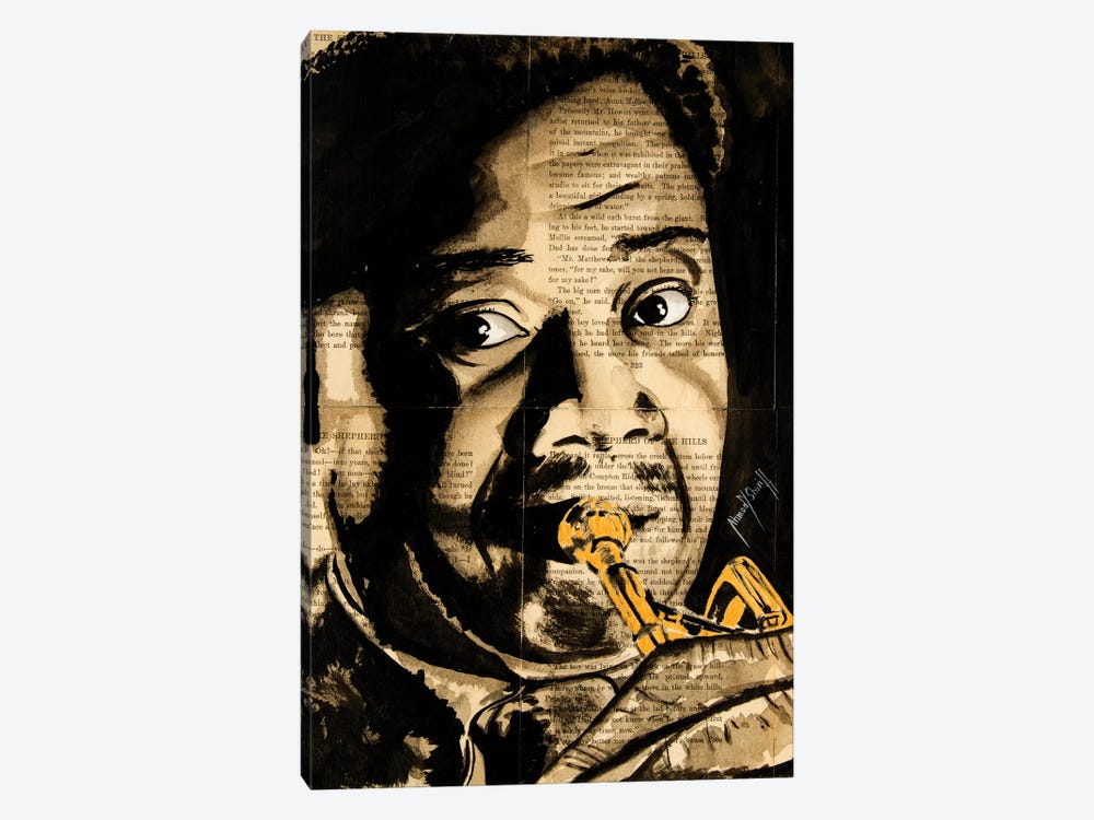 Louis Armstrong by Ahmad Shariff 1-piece Canvas Wall Art