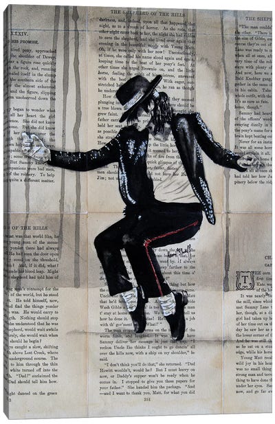 Michael Jackson Canvas Art Print - Book Illustrations 