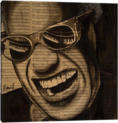 Ray Charles Canvas Art Print - Hot Off the Presses