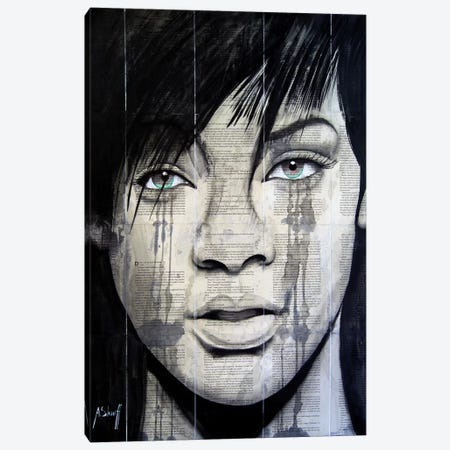 Rihanna II Canvas Print #AHS35} by Ahmad Shariff Canvas Art Print