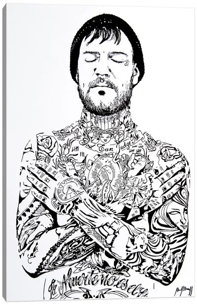 Tattoo Man Canvas Art Print - Ahmad Shariff