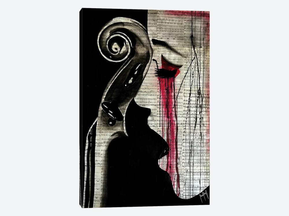 Woman Cello by Ahmad Shariff 1-piece Canvas Artwork