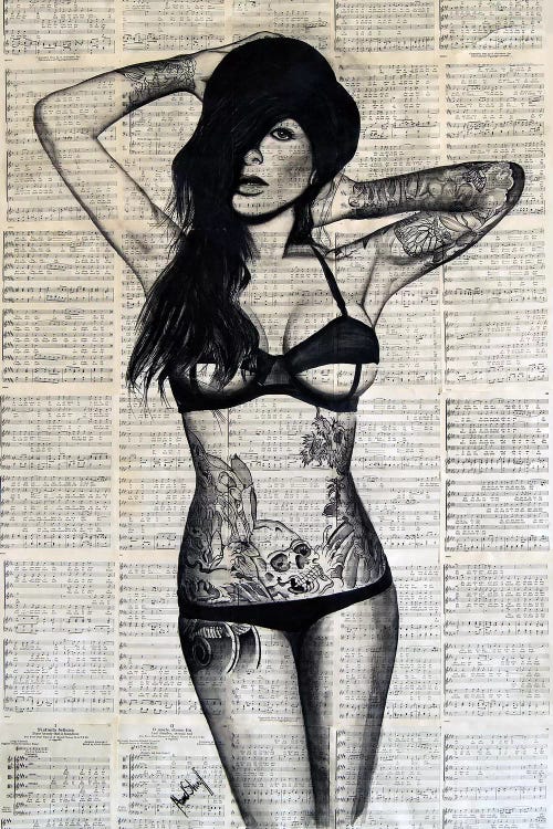 Girl With Tattoos by Ahmad Shariff wall art