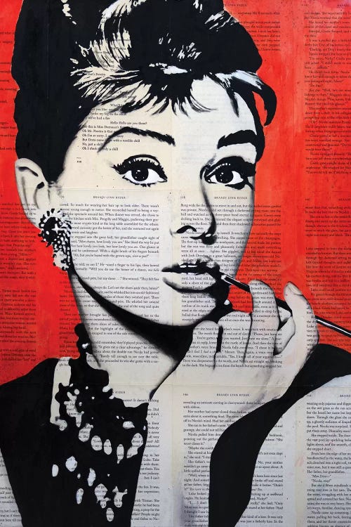 Audrey Hepburn pop art celebrity portrait ,print. by Tattiana