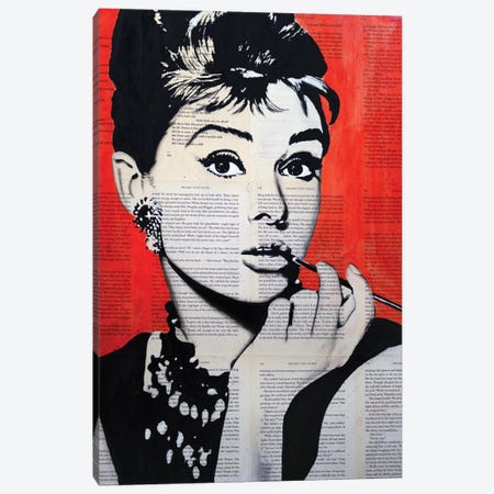Audrey Hepburn Canvas Print #AHS56} by Ahmad Shariff Canvas Print
