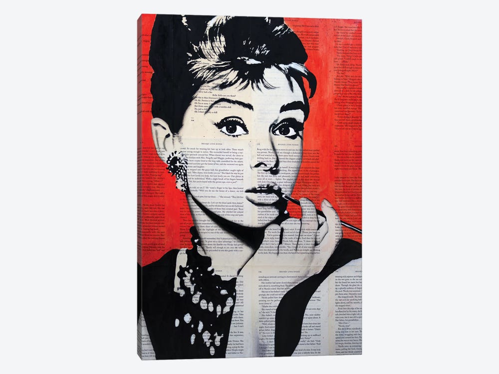 Audrey Hepburn by Ahmad Shariff 1-piece Canvas Art Print