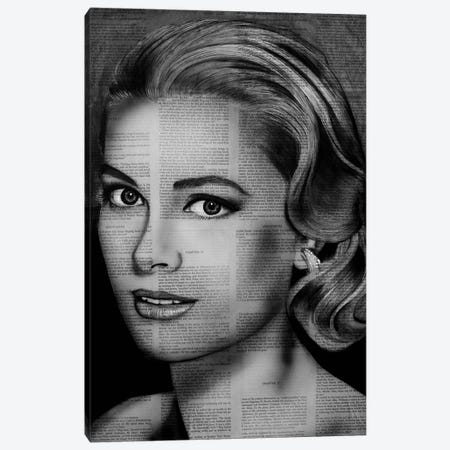 Grace Kelly Canvas Print #AHS62} by Ahmad Shariff Canvas Print